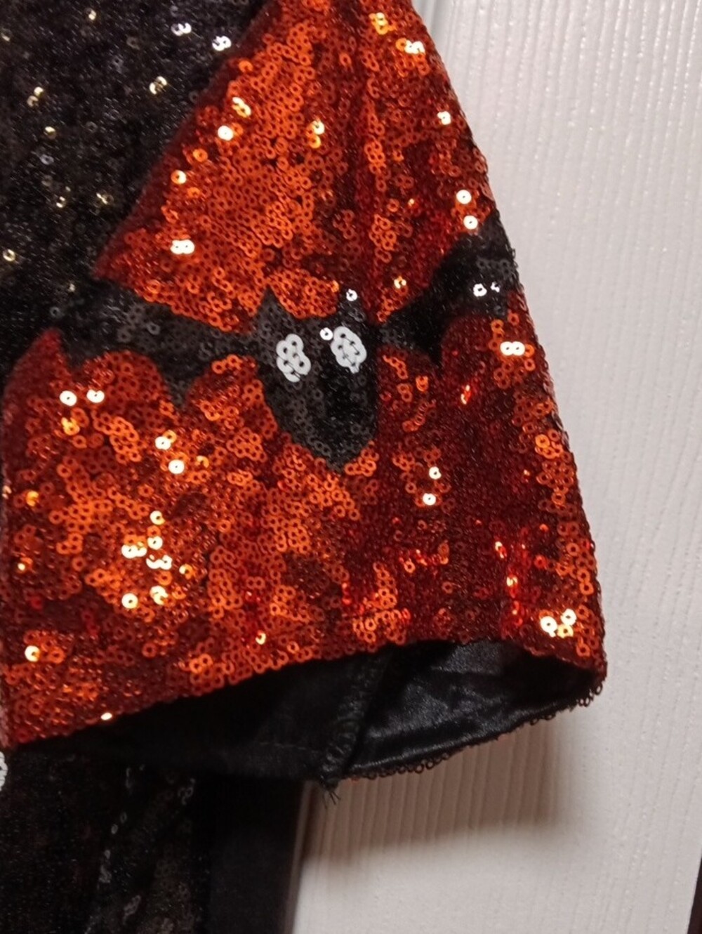 Simply Southern Black Sequin Ghost Tee with Orange Accents Size S\M - Picture 5 of 6
